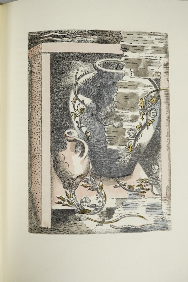 Browne, Sir Thomas - Urne Buriall and The Garden of Cyrus. With thirty drawings by Paul Nash. Edited with an introduction by John Carter. Limited Edition (of 215 numbered copies). 14 of the coloured collotype illus. are